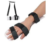 Voinnokal Resting Hand Splint stroke hand brace with Finger Separator, Carpal Tunnel Wrist Brace Night Immobilizer, Finger Straightener Extender with Shoulder Strap (Right)