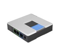 VoIP Phone Adapter for Voice-over-IP, VoIP Gateway with 2 Port Internet Phone Adapter RJ-45 Network Interface SIP RJ45 Cable For PAP2T, Support SIP V2 Protocol, DHCP(UK) black