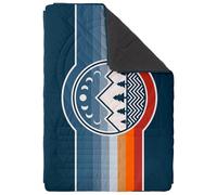 Voited - 4 in 1 Camping Blanket with Fleece Lining - Fleece Blanket Camp Vibes 2 - Blue Blue one size