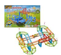 Voiture Ramp Jouet Circuit De Course Jouet 54 x 30 cm Set Jeu 92 Pièces Avec Ramp, Voitures Dynamiques Pour 3+ Ans, Garçons Filles, Activités Intérieur, Cadeau Noël Bébé