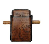 VOIV Mini Leather Travel Cigar Case Portable Travel Humidor Holder Tube Men Gift Gift Box Gift Bag