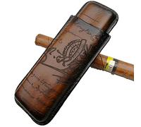 VOIV Mini Leather Travel Cigar Case Portable Travel Humidor Holder Tube Men Gift Gift Box Gift Bag