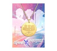 VOJO Kpop Movie Inspired Necklace, Stainless Steel Round Medal Pendant Jewelry Accessories Gift for Kpop Stan, S, Stainless Steel, No Gemstone