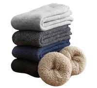 VoJoPi 5 Pairs Thermal Mens Socks, Cozy Cushioned Thick Socks for Hiking Walking Casual, UK 6-11