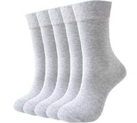 VoJoPi Cotton Socks for Women, 5 Pairs Thin Breathable Basic Casual Comfy Crew Ladies Socks for Business, Office, Commuting, School or Slouch, UK Size 4-8