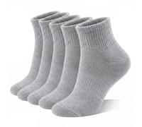 VoJoPi Men’s Sports Ankle Socks 5 Pairs - Cushioned Quarter Socks with Arch Support, Breathable Cotton Athletic Socks for Running Trainer Gym Walking Hiking Tennis, UK 12-14