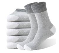 VoJoPi Men's Winter Thermal Socks - Soft Cosy, 5 Pairs Warm Casual Crew Thick Wool Socks for Hiking Walking Everyday Wear, Size UK 6-11