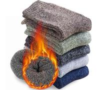 VoJoPi Women Thermal Socks, 5 Pairs Thick Cushioned Cozy Ladies Winter Wool Warm Boot Socks for Hiking Walking Casual, UK 4~8