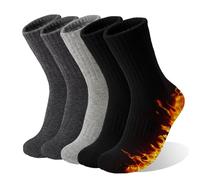 VoJoPi Women's Thermal Socks Ladies Winter Wool Warm Socks Comfy Crew Thick Boot Socks for Outdoor Sports Work Hiking Daily, Sizes UK 4-8 (5 Pairs).