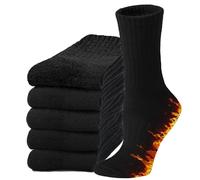VoJoPi Women's Winter Thermal Socks - 5 Pairs Wool Warm Crew Boot Socks, Soft Thick Everyday Socks for Hiking, Work & Outdoor Activities, UK 4-8