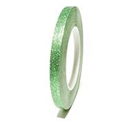 Vokenforu 10mmx50m Self Adhesive Glitter Washi Tape, 1 Roll Sparkling Decorative Tape for Craft Wrapping Scrapbook, Green