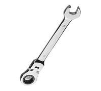 Vokenforu 15mm Flex-Head Ratchet Spanner, Metric Wrench, Chrome Vanadium Steel, Combination Tool for Car Bicycle Repair at Home Workshop