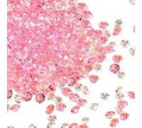Vokenforu 2000pcs Acrylic Crystals Diamonds Gemstones 4MM Artificial Acrylic Diamonds Rhinestone For Wedding Party Decoration Vase Filling,Pink/White