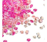 Vokenforu 2000pcs Acrylic Crystals Diamonds Gemstones 4MM Artificial Acrylic Diamonds Rhinestone For Wedding Party Decoration Vase Filling,Rose Red/Pink/White
