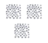 Vokenforu 3 Packs Number Beads Kit, 7 * 4mm Acrylic Round Number Beads for DIY Jewelry Making, Adults