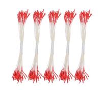 Vokenforu 5 Bunch 8cm Artificial Flower Stamens Pistil, Double Heads Flower Stamen for Floral Making DIY Craft, About 100Pcs, Red