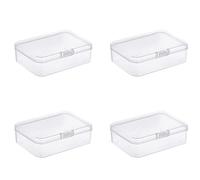 Vokenforu 9.1x5.9x2.5cm Clear Plastic Storage Containers, Rectangular Transparent Plastic Organizer, Empty Mini Storage Boxes with Lids for Small Items, 5Pcs