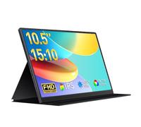 VOKENSU - 10.5" Small Portable Monitor, 400 Nits 15:10 FHD 1280P IPS Display, Ultra Slim Mini Monitor with Smart Cover and Speaker, USB C HDMI HDR Portable Gaming Monitor