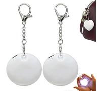 vokkrv 2PCS Love Wallet Tote Bag Touch Sensing Lights, Touch Sensor Purse Light Handbag Light, Rechargeable LED Automatic Glow Heart Shape Handbag Lights for Women (Round)