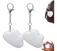 vokkrv 2PCS Love Wallet Tote Bag Touch Sensing Lights, Touch Sensor Purse Light Handbag Light, Rechargeable LED Automatic Glow Heart Shape Handbag Lights for Women (Cloud)