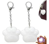 vokkrv 2PCS Love Wallet Tote Bag Touch Sensing Lights, Touch Sensor Purse Light Handbag Light, Rechargeable LED Automatic Glow Heart Shape Handbag Lights for Women (Bear Paw)