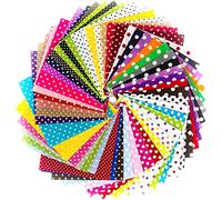 Vokmon 50pcs 10 x 10cm Squares Patchwork Fabric Bundles for Sewing Cotton Pattern Floral Mixed Bundle Artcraft Precut DIY