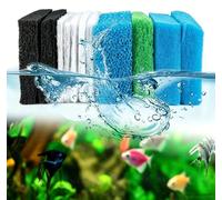 Vokmon Aquarium Filter Sponge Set Compatible with Juwel Bioflow 3.0 m | Filter cotton aquarium accessories for aquarium filter, 5 white filter sponges, 2 activated carbon sponges, 3 blue sponges