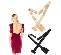 Vokmon Low Back Bra Extender Low Back Bra Converter Bra Adjustable Converter Straps Low Back Extender Bra Extensions Accessory for Women Low Back Bra Straps for Backless Dress (Black)