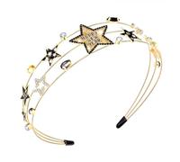 vokone New Year Headbands for Women, Multi-Layer Crystal Hairbands with Stars, 2024 Holiday Hair Accessory Gift