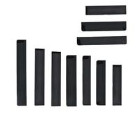 Vokowin 10 Pcs Knife Edge Guards, Abs Flocking Knife Sets, Knife Sheath Sleeves, Universal Blade Cover Protector, Portable Kitchen Tools (Black) (K241-10)