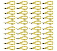 Vokowin 100pcs Disposable Cloth Wristbands for Events, Adjustable Cloth Event Wristbands Colored Wrist Bands for Concert Club Parties, Festivals Admission, Events, Gold (K545-100)