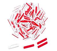 Vokowin 150 Pack 22mm Safety Bar Pins, Adhesive Back Badge Crafting Pins for ID Badges Brooch Name Tags Ribbons Clothes (K121-1)