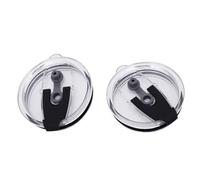 Vokowin 2 Pcs Reusable Flip Replacement Lids, Classic Clear Eco-Friendly, Non-Slip Replacements Splash Resistant, Leak Spill Proof and Straw Friendly for Tumbler Travel Cup (20 Oz) (K01-2)