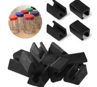 Vokowin 24 Pcs Silicone Chair Leg Caps U-Shaped Tube Sleeve Tube Clamp Damper Stool Anti Front Tilt Pipe Clamp Floor Protectors Plastic for Foot Covers On Most Furniture (K149-24)