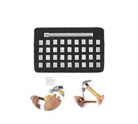 Vokowin 36pcs Leather Embossing Stamp, Letter Alphabet and Number Metal Stamp Punch Kit (6mm) with Stamping Handle for DIY Handmade Art Leather Art Craft (K154-1)
