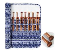 Vokowin Bamboo Knitting Needles Short 25cm, Lightweight Wooden Knitting Needle Set,Warm Bamboo Needles for Arthritis Hands Beginner Knitter Gift Set (K280-1)