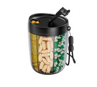 Vokowin Pill Dispenser Holds 1 Monthly Vitamins, Supplement Pill Box Easy to Retrieve, Pill Organiser with Anti-Mixing Wide Openings Designs, Medication Organiser Supplements and Medication(K504-1)