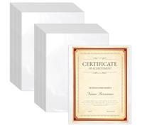 VOKOY 100 Pack No Holes Sheet Protectors 8.5" x 11", Letter Size Heavyweight Clear View Page Sleeves Protectors, Clear Paper Document Artwork Protectors