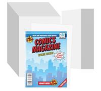 VOKOY 100Pcs Current Size Comic Book Boards, 24-Point/400gsm Solid Book Backing Cardboards for Fabric Storage and Regular Comics Protecting, Collecting (White, 6.75 X 10.5 Inch)