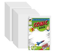 VOKOY 50 Pcs Current Size Comic Book Boards, 24-Point/400gsm Solid Book Backing Cardboards for Fabric Storage and Regular Comics Protecting, Collecting (White, 6.75 X 10.5 Inch)