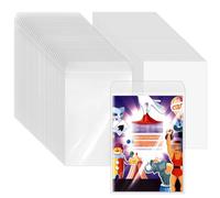 VOKOY 50 Sets Current Size Comic Book Bags and Blackboards, Reusable Clear Comic Book Covers with Double-Sided White Cardboard, Regular Comic Magazine Storage for Collectors