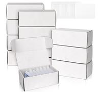 VOKOY Trading Card Storage Box with Dividers, 12 Pack • 400 Count Bulk Card Collection Case, Corrugated Cardboard Storage Box for Sports, TCG/Magic/Mtg Cards (Horizontal Length 7.5 Inch)
