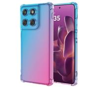 Vokuha Phone Case for Motorola Edge 60 Pro Case XT2507-1 Cases, Cute Clear Gradient Slim Shockproof TPU Back Phone Protective Cover for Motorola Moto Edge 60 Pro Blue/Pink