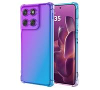Vokuha Phone Case for Motorola Edge 60 Pro Case XT2507-1 Cases, Cute Clear Gradient Slim Shockproof TPU Back Phone Protective Cover for Motorola Moto Edge 60 Pro Purple/Blue