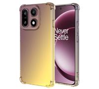 Vokuha Phone Case for OnePlus 15 Case CPH2747 Cases, Cute Clear Gradient Slim Shockproof TPU Back Phone Protective Cover for OnePlus 15 Black/Gold