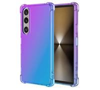 Vokuha Phone Case for Xperia 1 VII Case/for Sony 1VII 5G XQ-FS54 Cases, Cute Clear Gradient Slim Shockproof TPU Back Phone Protective Cover for Sony Xperia 1 VII Purple/Blue