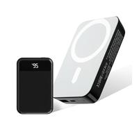VOL2GO 10000mAh Mag-Safe Power Bank: Fast Charging Wireless Magnetic Portable Charger with Type-C Digital LED Display - for iPhone 16 15 14 13 12 Series Battery Pack - for Business Trip and Travel