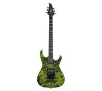 Vola Electric Guitar Ares FR BM Tribal Green Burl Matte Handmade in Japan MIJ Ebony Fingerboard Duncan Pickups Gotoh Bridge Gotoh Tuner 6 Strings Modern C Neck For All Levels