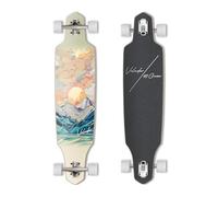 VOLADOR Urban Freeride Pro Longboard Cruiser 40inch | Canadian Maple Wood Deck & Forged Reverse Kingpin Truck | Drop Through Longboard Complete Setup for Urban Commuting (Wonderland)