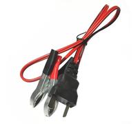 Volakebeing 1.2M Generator Charging Cable 12V T-Type Battery for Charger with Clips for TG950 ET950 ETS950 ET1500 ET1800 Generators Pure Copper Wire Red Black